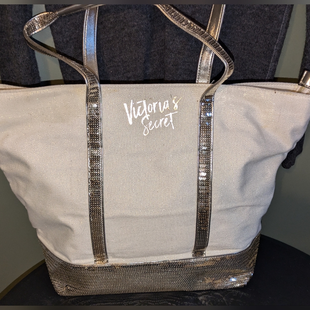 Victoria's Secret Large Tote Bag Sequins